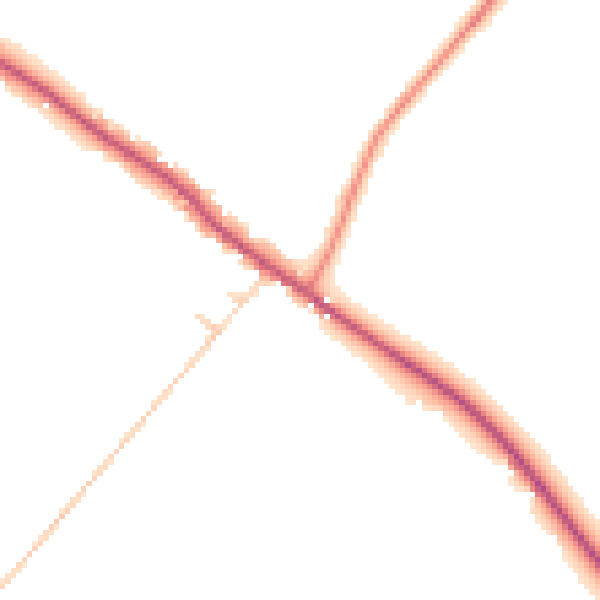 Daytime road noise heatmap for LU6 2FR