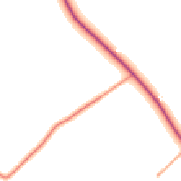 Daytime road noise heatmap for LU6 2HG