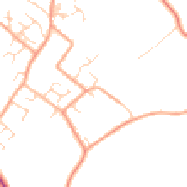 Daytime road noise heatmap for LU6 2JH
