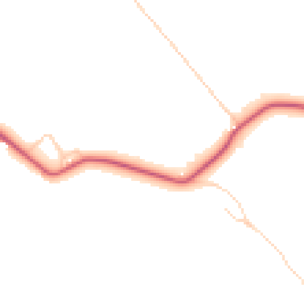 Daytime road noise heatmap for LU6 2LG