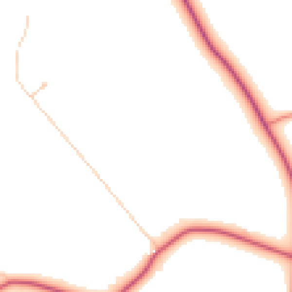 Daytime road noise heatmap for LU6 2LW