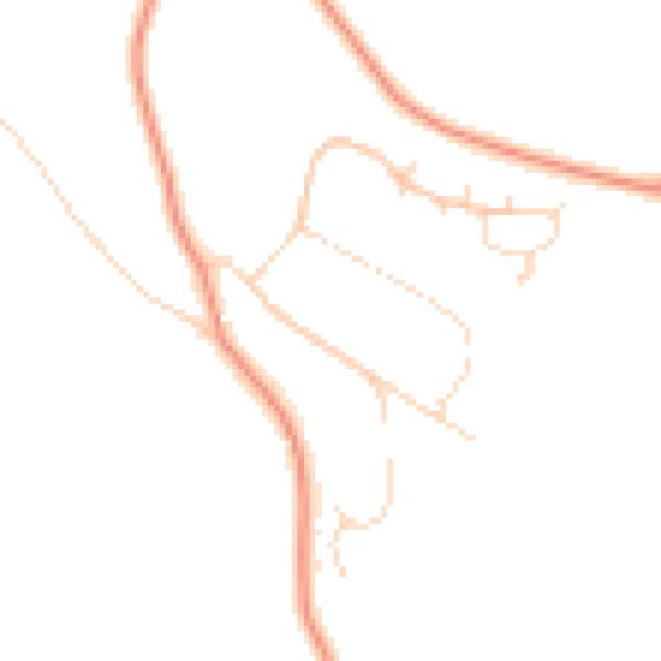 Daytime road noise heatmap for LU6 2PA