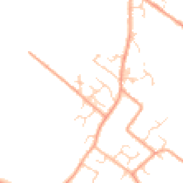 Daytime road noise heatmap for LU6 2RE