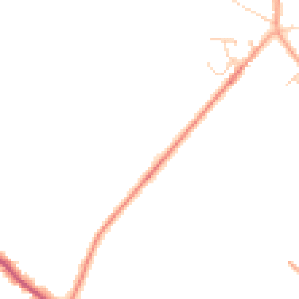 Daytime road noise heatmap for LU6 2RR