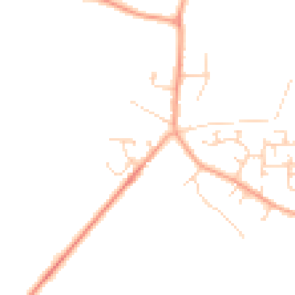 Daytime road noise heatmap for LU6 2RS