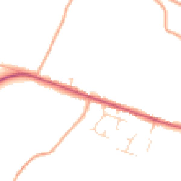 Daytime road noise heatmap for LU6 2ST