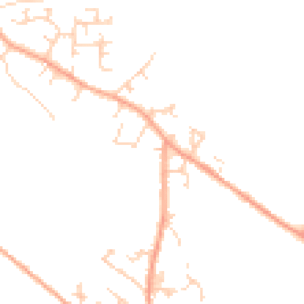 Daytime road noise heatmap for LU6 2SU