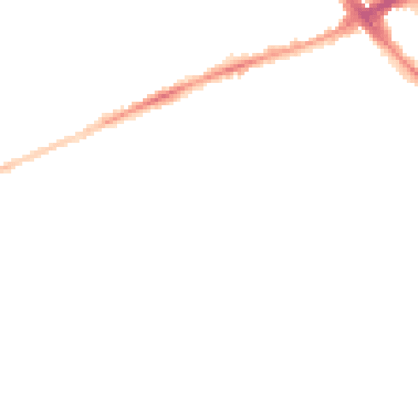 Night-time road noise heatmap for LU6 3JJ