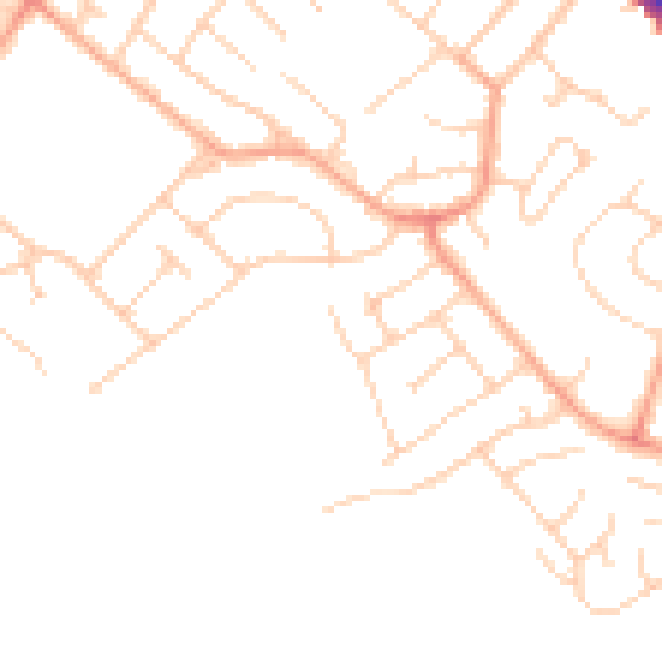 Daytime road noise heatmap for LU6 3PH