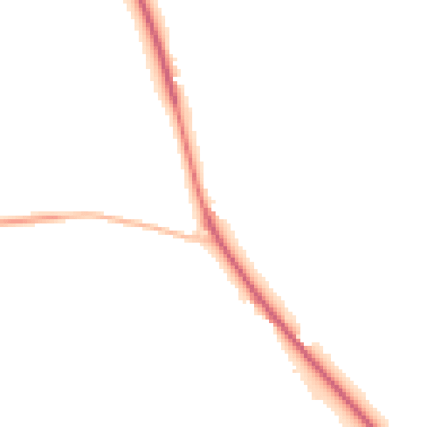 Night-time road noise heatmap for LU6 3QT