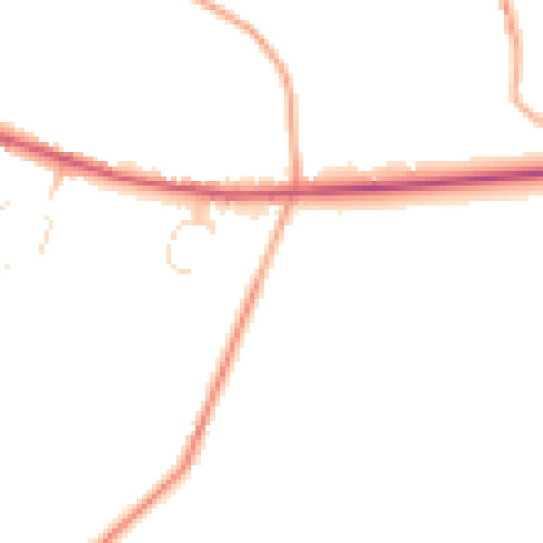 Daytime road noise heatmap for LU6 3RE