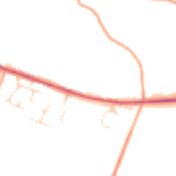 Daytime road noise heatmap for LU6 3RG