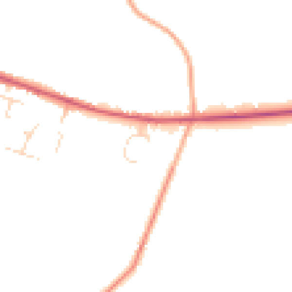 Daytime road noise heatmap for LU6 3RJ