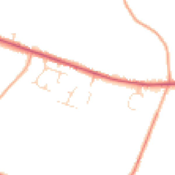Daytime road noise heatmap for LU6 3RL