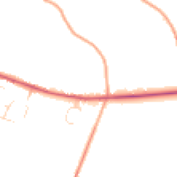 Daytime road noise heatmap for LU6 3RQ