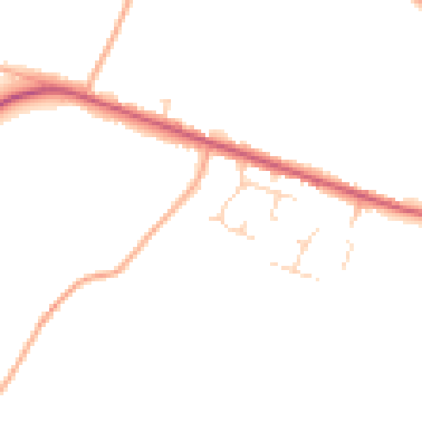 Daytime road noise heatmap for LU6 3RR