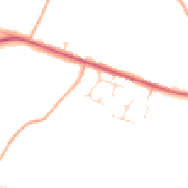 Daytime road noise heatmap for LU6 3RS