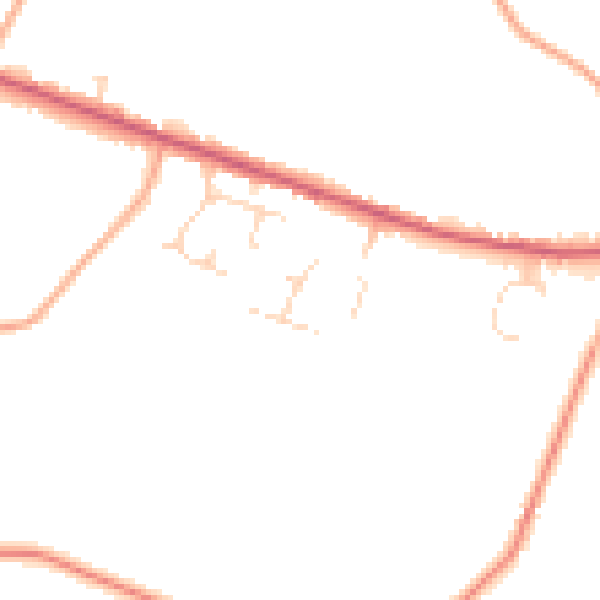 Daytime road noise heatmap for LU6 3RW