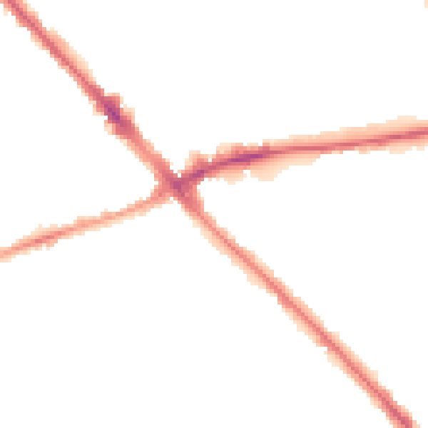 Night-time road noise heatmap for LU6 3RZ