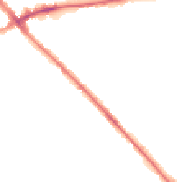 Night-time road noise heatmap for LU6 3SP