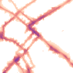 Night-time road noise heatmap for M1 1AE