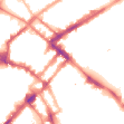 Night-time road noise heatmap for M1 1AG