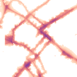 Night-time road noise heatmap for M1 1AU