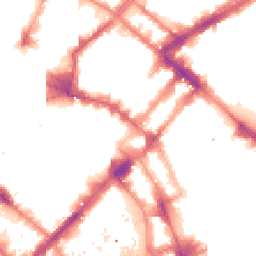 Night-time road noise heatmap for M1 1BY