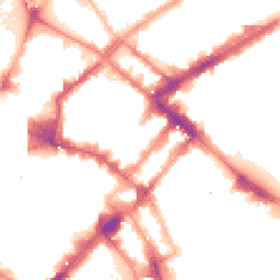 Night-time road noise heatmap for M1 1DF