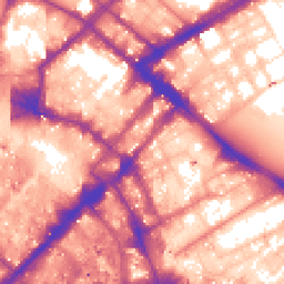 Daytime road noise heatmap for M1 1EL