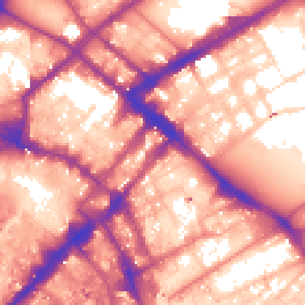Daytime road noise heatmap for M1 1EP