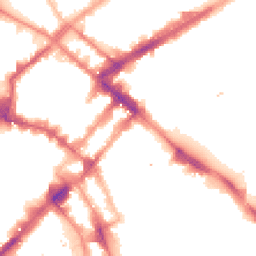 Night-time road noise heatmap for M1 1EW