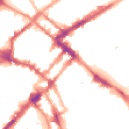 Night-time road noise heatmap for M1 1EX