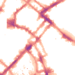 Night-time road noise heatmap for M1 1EY