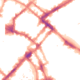 Night-time road noise heatmap for M1 1FB