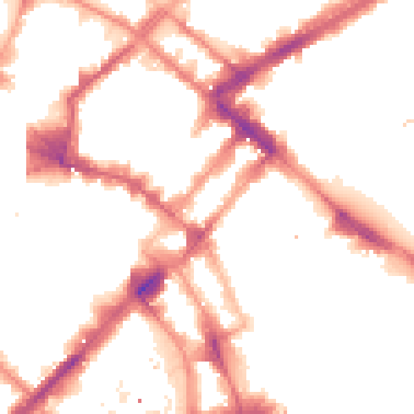 Night-time road noise heatmap for M1 1FB