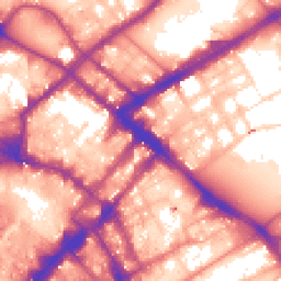 Daytime road noise heatmap for M1 1FJ