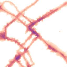 Night-time road noise heatmap for M1 1FJ
