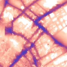 Daytime road noise heatmap for M1 1FN