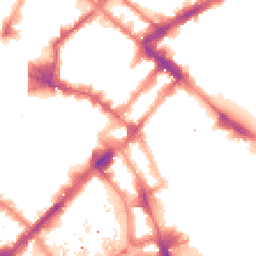Night-time road noise heatmap for M1 1FY