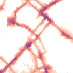 Night-time road noise heatmap for M1 1FZ