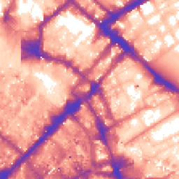Daytime road noise heatmap for M1 1HE