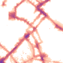 Night-time road noise heatmap for M1 1HL