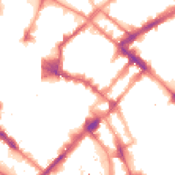 Night-time road noise heatmap for M1 1JG