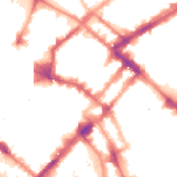 Night-time road noise heatmap for M1 1JN