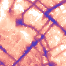 Daytime road noise heatmap for M1 1JQ
