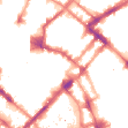 Night-time road noise heatmap for M1 1JQ
