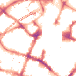 Night-time road noise heatmap for M1 1PX
