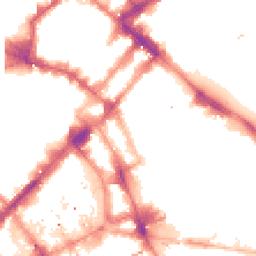 Night-time road noise heatmap for M1 2HH