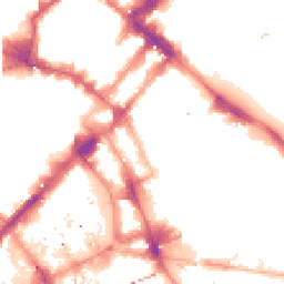 Night-time road noise heatmap for M1 2HS
